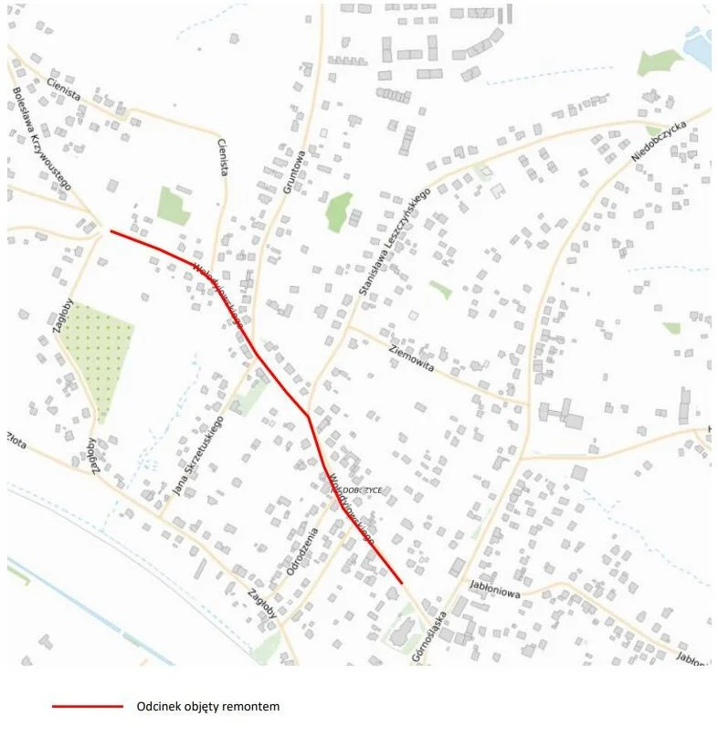 Remont ul. Wołodyjowskiego w Niedobczycach – utrudnienia w ruchu przez 2,5 tygodnia