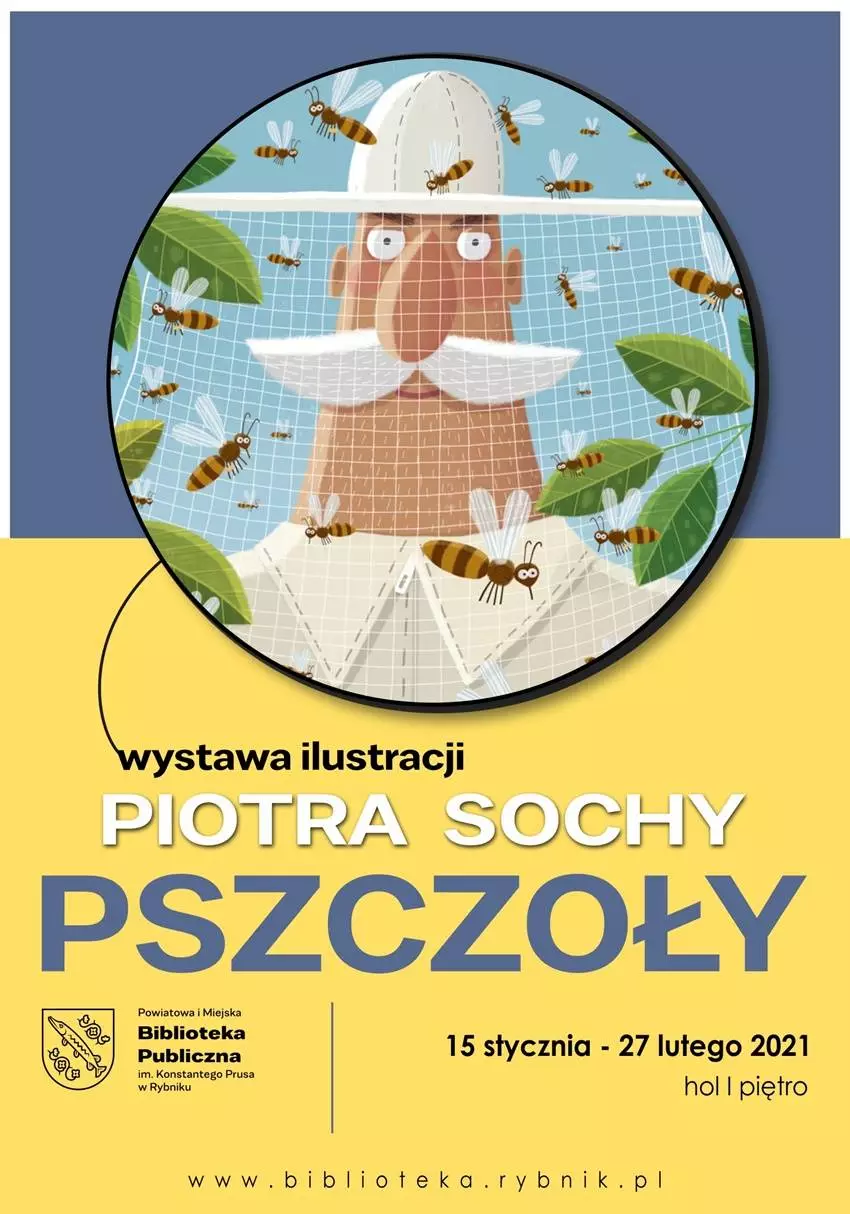 Biblioteka Publiczna w Rybniku zaprasza do obejrzenia wystawy ilustracji Piotra Sochy