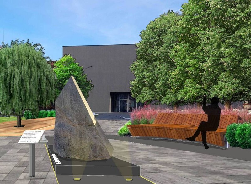 Dawny parking przemienia się w zieloną przestrzeń ze sztuką i historią