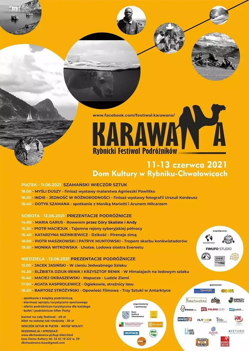 Dom Kultury Chwa&#322;owice zaprasza na Rybnicki Festiwal Podró&#380;ników Karawana - 11.06-13.06