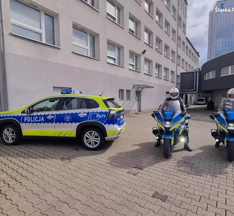 Policyjne motocykle na Rybnickich drogach